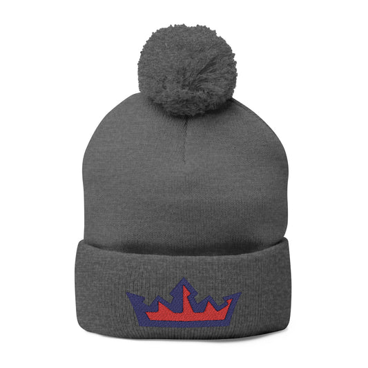 Embroidered RYA Royals Crown Pom-Pom Knit Cap