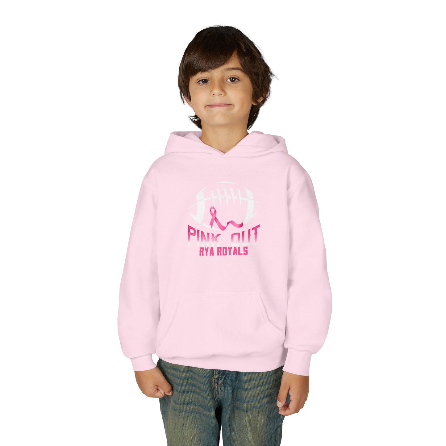 Kids RYA Royals Football Pink-Out Hoodie