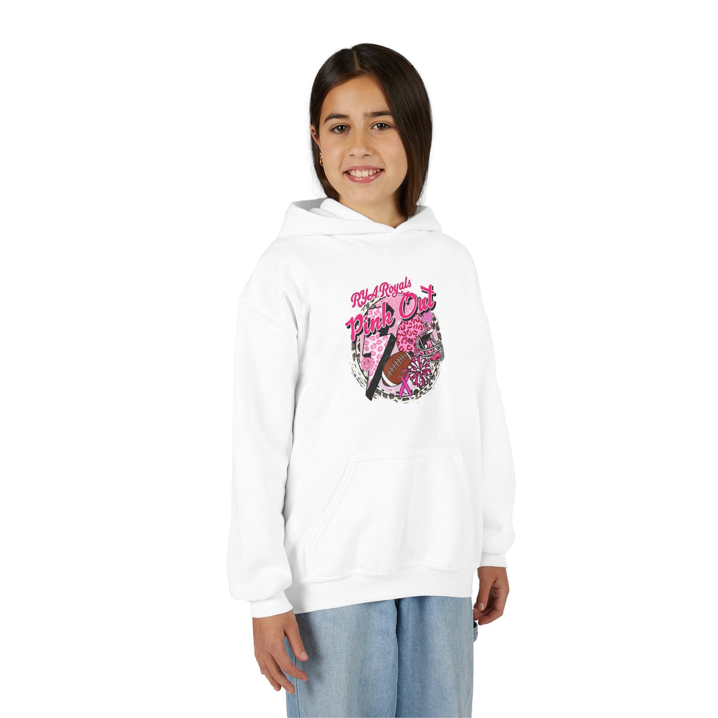 Kids RYA Royals Leopard Pink-Out Hoodie