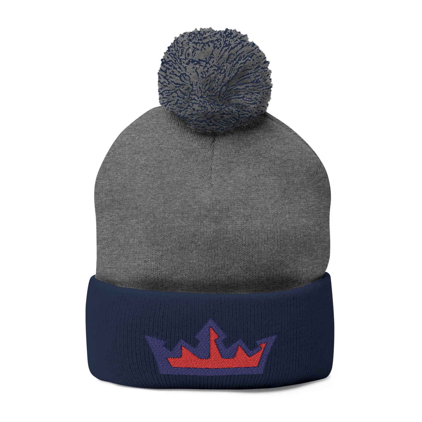 Embroidered RYA Royals Crown Pom-Pom Knit Cap