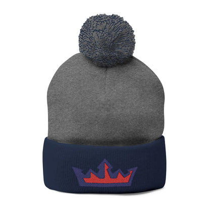 Embroidered RYA Royals Crown Pom-Pom Knit Cap