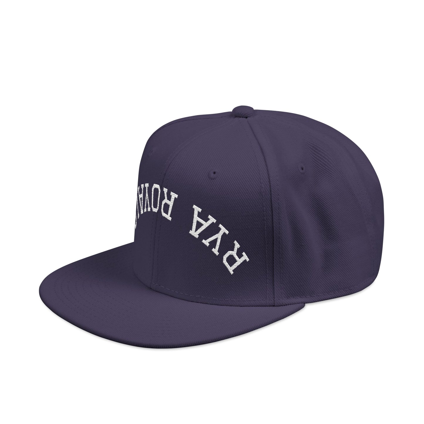 RYA Royals Embroidered Snapback Cap White Text
