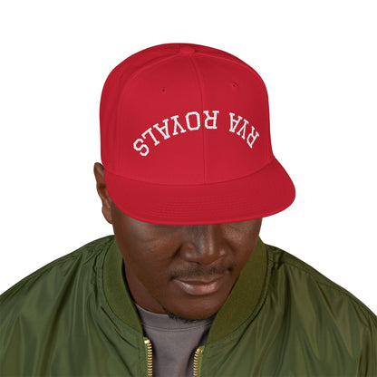 RYA Royals Embroidered Snapback Cap White Text