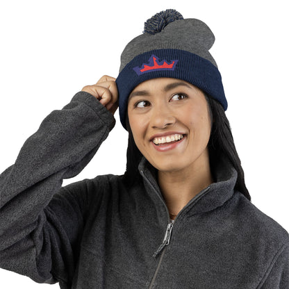 Embroidered RYA Royals Crown Pom-Pom Knit Cap