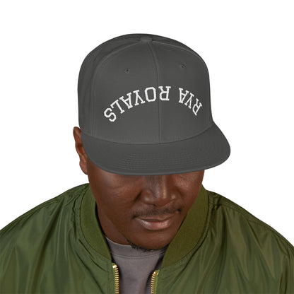 RYA Royals Embroidered Snapback Cap White Text