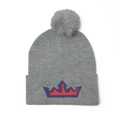 Embroidered RYA Royals Crown Pom-Pom Knit Cap
