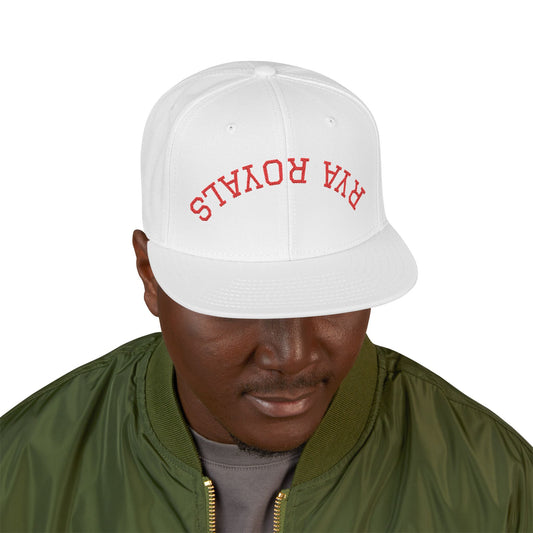 RYA Royals Embroidered Snapback Cap Red Text