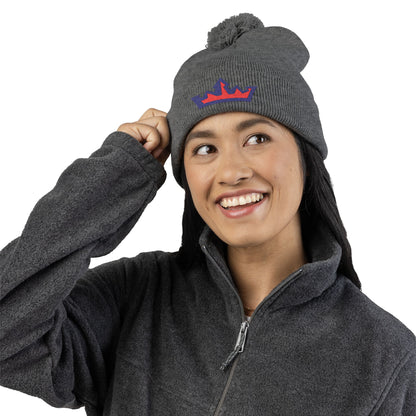 Embroidered RYA Royals Crown Pom-Pom Knit Cap