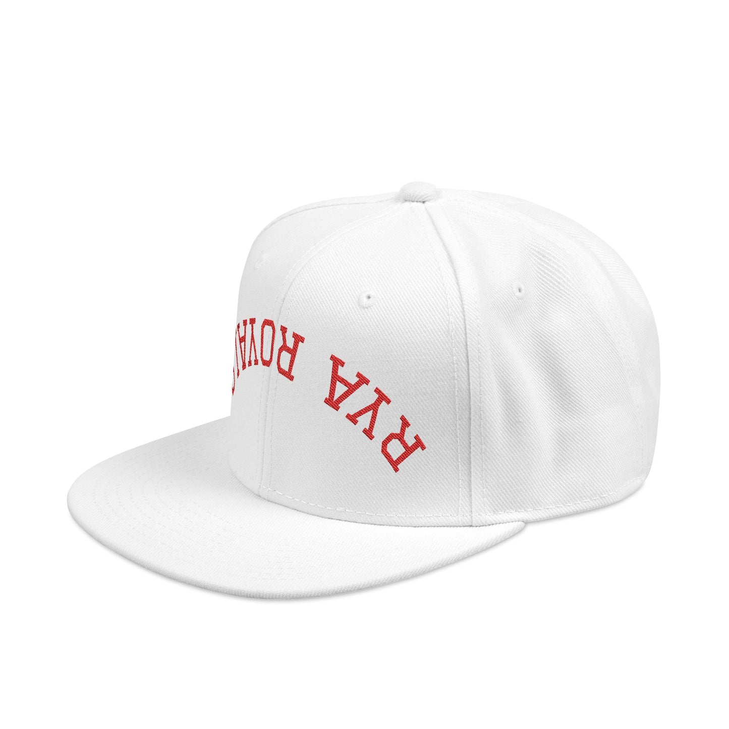 RYA Royals Embroidered Snapback Cap Red Text