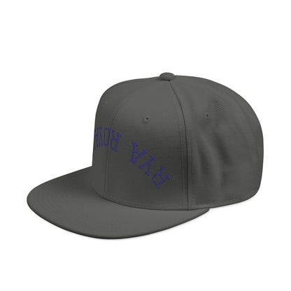 RYA Royals Embroidered Snapback Cap Navy Text
