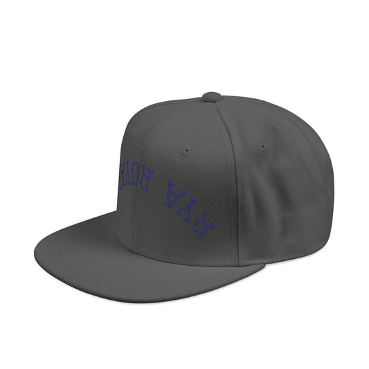 RYA Royals Embroidered Snapback Cap Navy Text