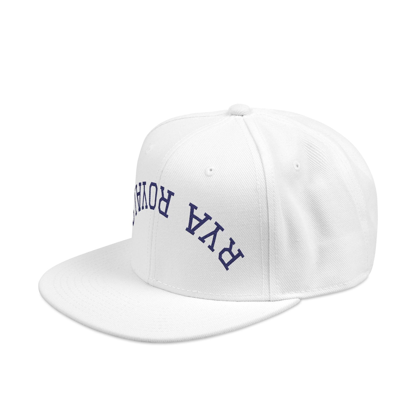 RYA Royals Embroidered Snapback Cap Navy Text