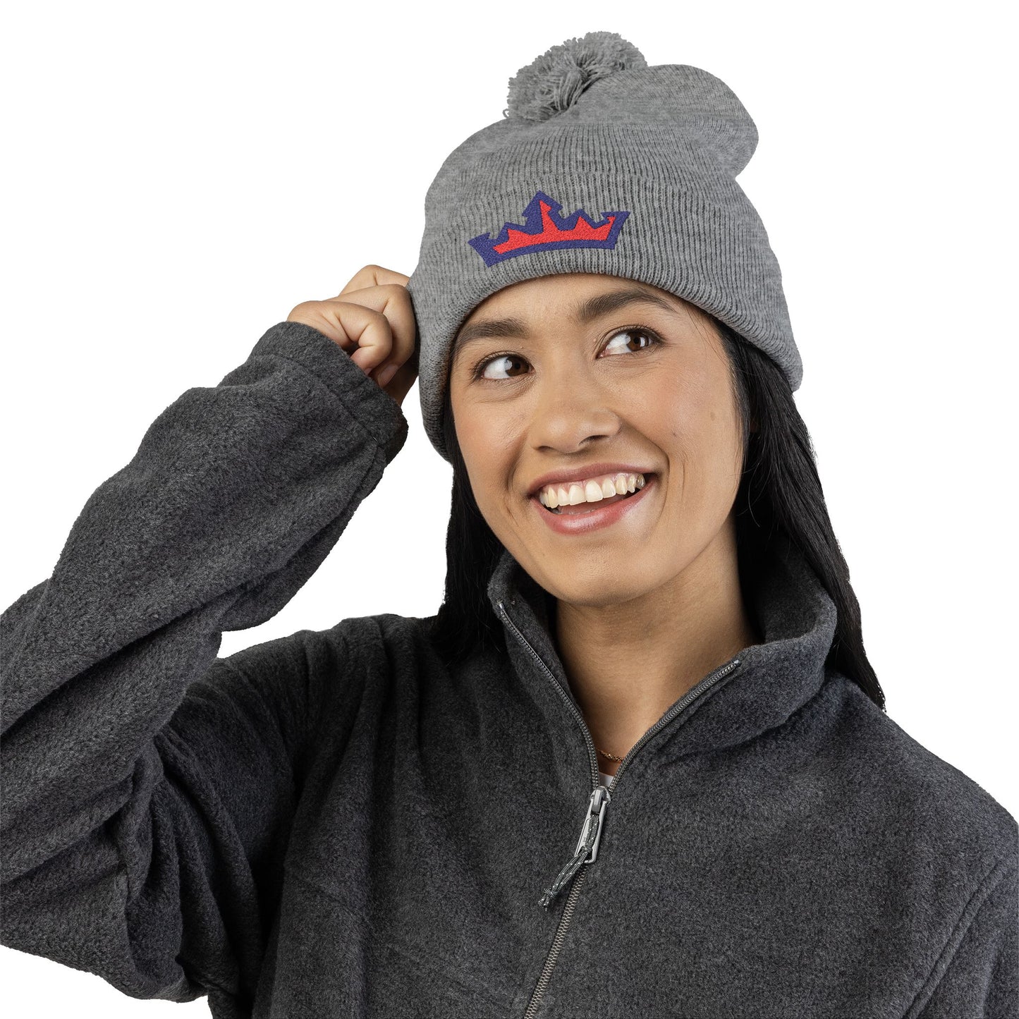 Embroidered RYA Royals Crown Pom-Pom Knit Cap