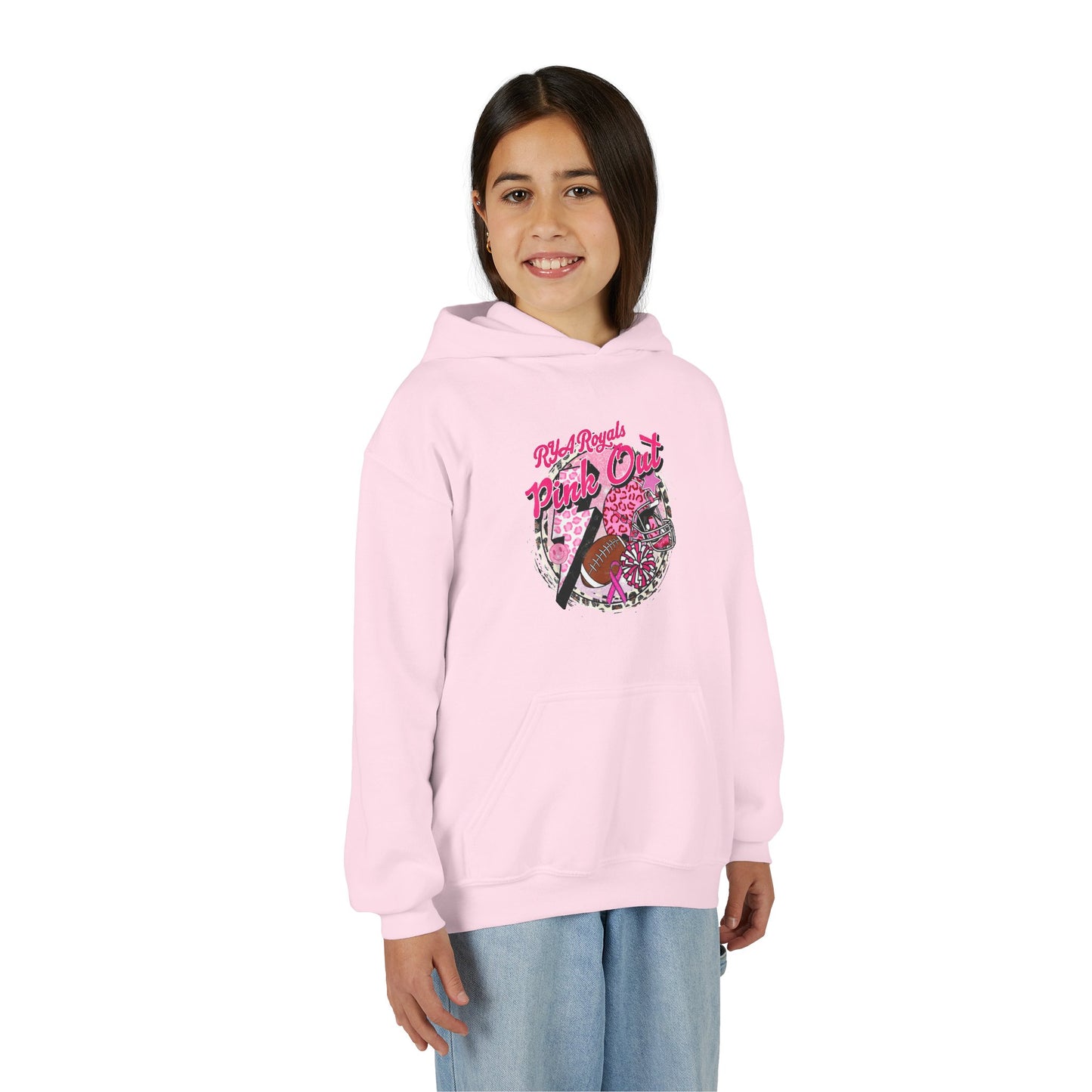 Kids RYA Royals Leopard Pink-Out Hoodie