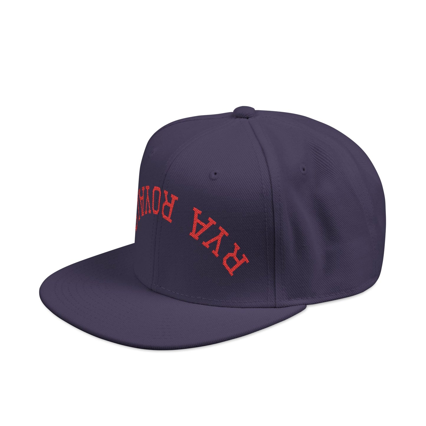 RYA Royals Embroidered Snapback Cap Red Text